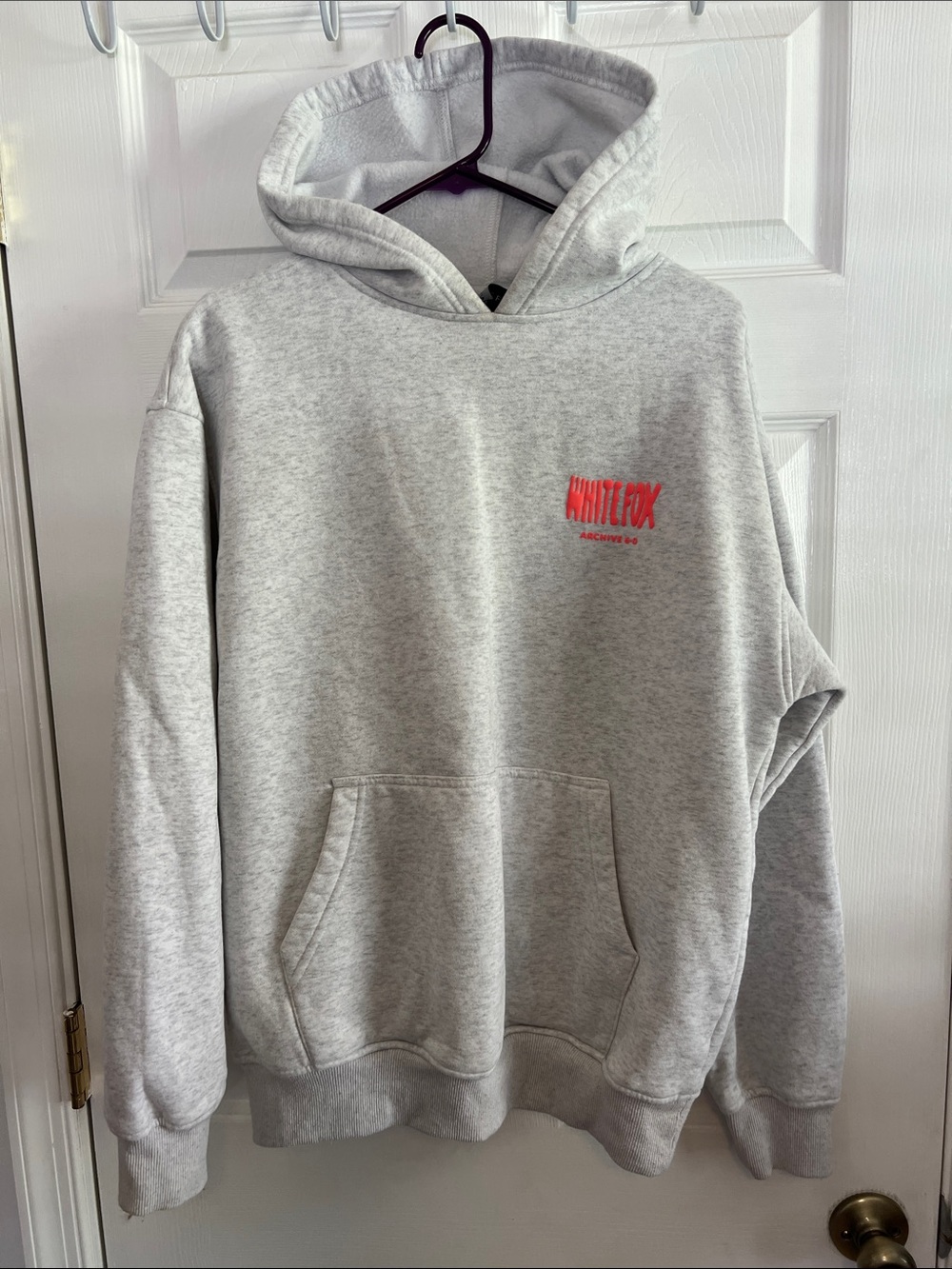 White Fox light gray hoodie